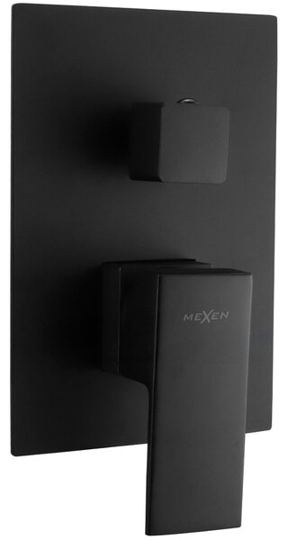 Mexen Uno - Podmítková vanová-sprchová baterie, černá, 71435-70