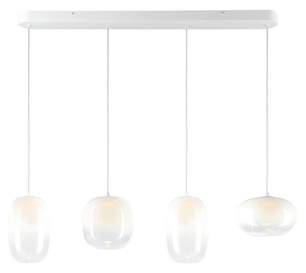 Závěsné svítidlo Vaso, 4x bílé skleněné stínítko, w