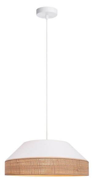 Lustr na lanku MANISO 1xE27/60W/230V pr. 45 cm bílá/béžová