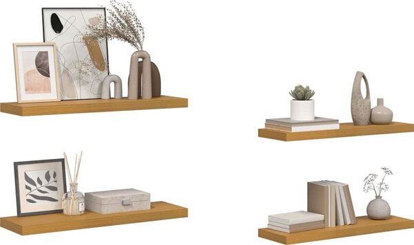 VidaXL Plovoucí nástěnné police 4 ks 80 x 23,5 x 3,8 cm MDF [42019994] Barva: Bílá