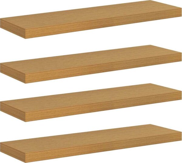 VidaXL Plovoucí nástěnné police 4 ks 80 x 23,5 x 3,8 cm MDF [42019994] Barva: Bílá