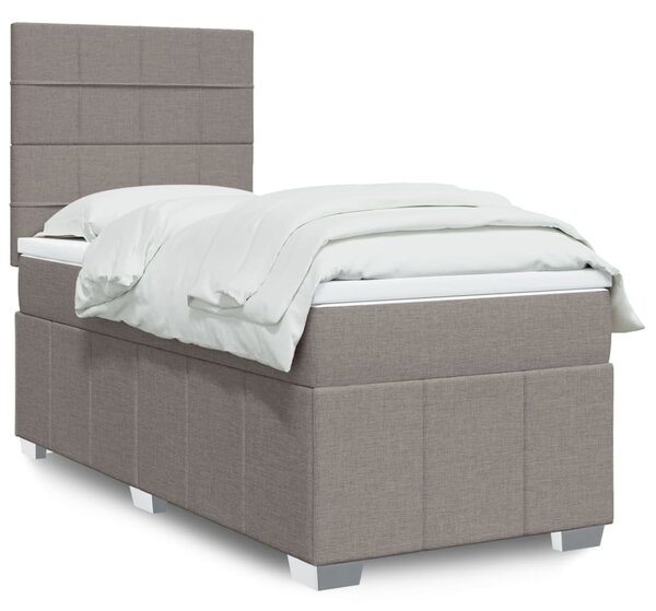 Box spring postel s matrací taupe 100 x 200 cm textil 3293883