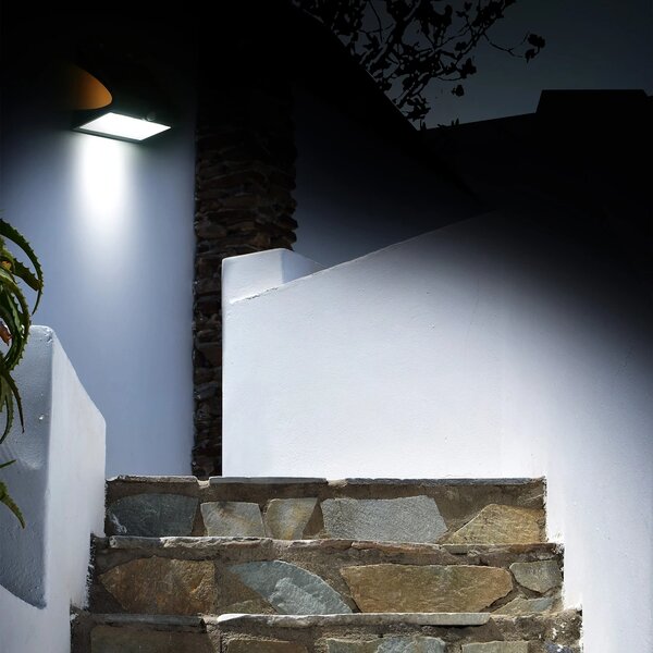 Exteriérové ​​solární nástěnné LED svítidlo Butterfly, 1x LED 6,8w, bílá, pohybový senzor