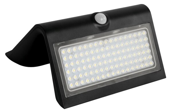 Exteriérové ​​solární nástěnné LED svítidlo Butterfly, 1x LED 6,8w, černá, pohybový senzor