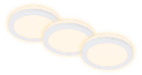 Briloner 7055-036 - SADA 3x LED Koupelnové podhledové svítidlo LED/3W/230V IP44
