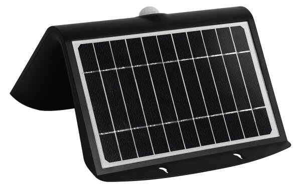 Exteriérové ​​solární nástěnné LED svítidlo Butterfly, 1x LED 6,8w, černá, pohybový senzor