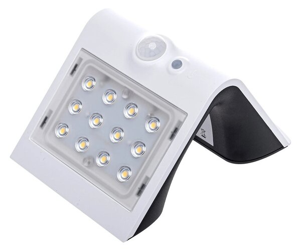 Exteriérové ​​solární nástěnné LED svítidlo Butterfly, 1x LED 1,5w, bílá, pohybový senzor