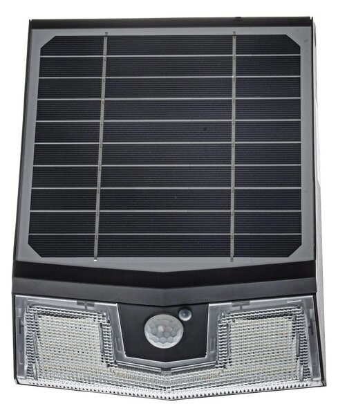 Exteriérové ​​solární nástěnné LED svítidlo Solar, 1x LED 7w, černá, pohybový senzor