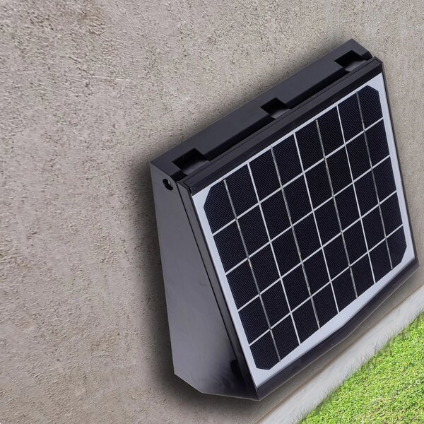 Exteriérové ​​solární nástěnné LED svítidlo Solar, 1x LED 15w, černá, pohybový senzor, ovladač
