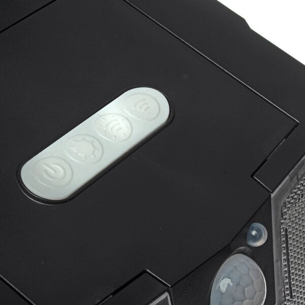 Exteriérové ​​solární nástěnné LED svítidlo Solar, 1x LED 7w, černá, pohybový senzor