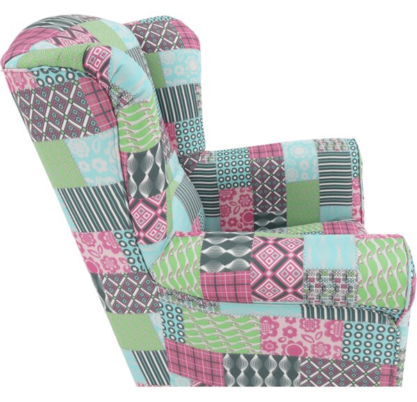 Křeslo ušák Chicory patchwork M1