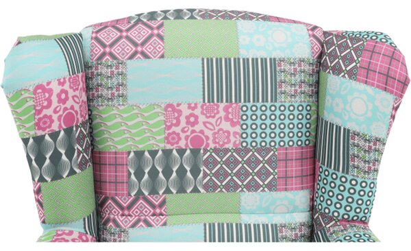 Křeslo ušák Chicory patchwork M1