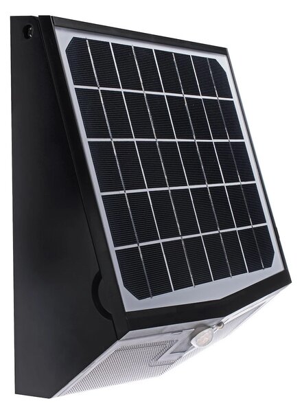 Exteriérové ​​solární nástěnné LED svítidlo Solar, 1x LED 15w, černá, pohybový senzor, ovladač