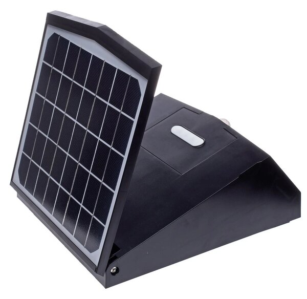 Exteriérové ​​solární nástěnné LED svítidlo Solar, 1x LED 15w, černá, pohybový senzor, ovladač