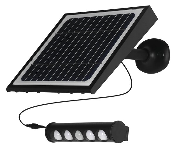 Exteriérové ​​solární LED svítidlo Talent, 4x LED 8w, černá, pohybový senzor