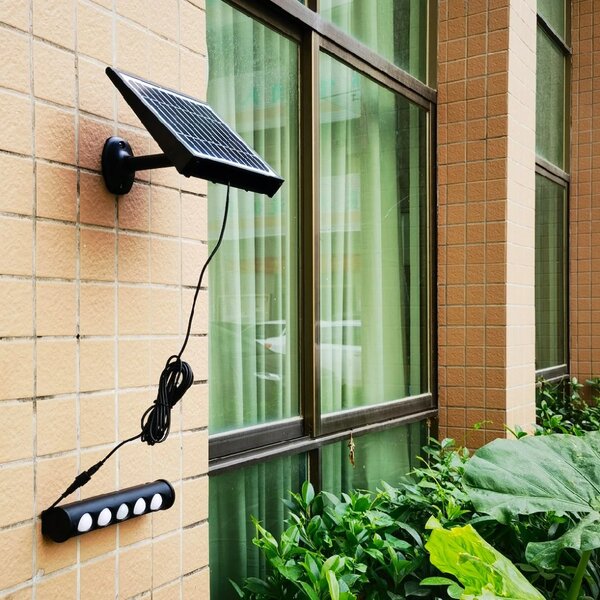 Exteriérové ​​solární LED svítidlo Talent, 4x LED 8w, černá, pohybový senzor