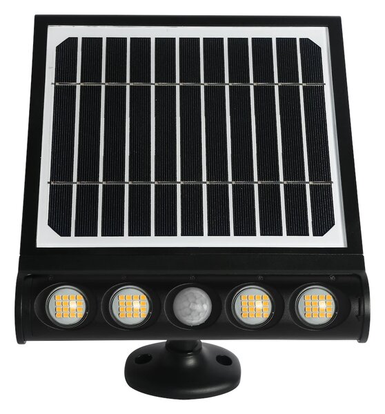 Exteriérové ​​solární LED svítidlo Talent, 4x LED 8w, černá, pohybový senzor