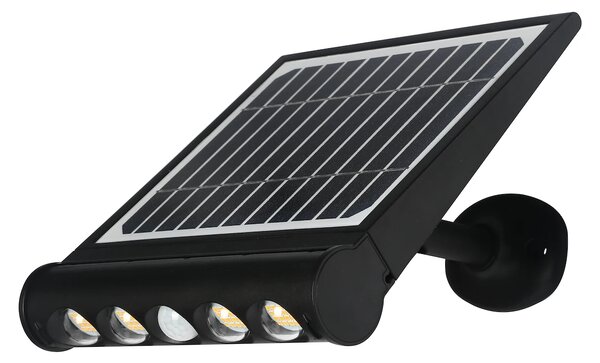 Exteriérové ​​solární LED svítidlo Talent, 4x LED 8w, černá, pohybový senzor