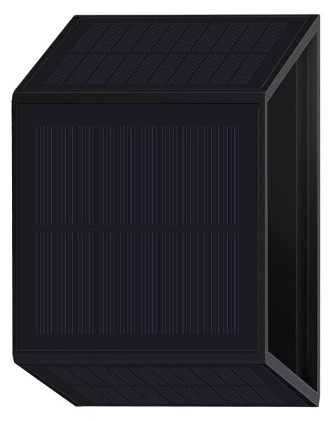 Exteriérové ​​solární nástěnné LED svítidlo Wings2, 1x LED 2w, černá