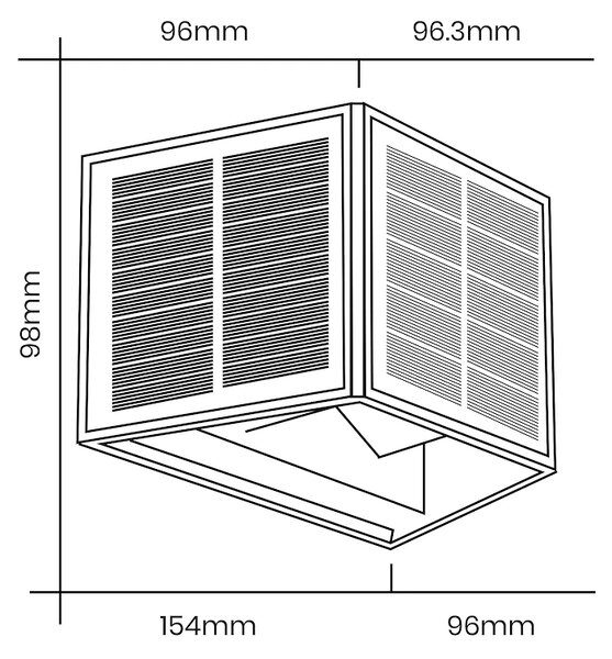 Exteriérové ​​solární nástěnné LED svítidlo Wings2, 1x LED 2w, černá