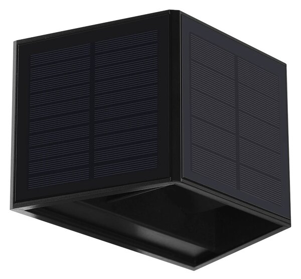 Exteriérové ​​solární nástěnné LED svítidlo Wings2, 1x LED 2w, černá