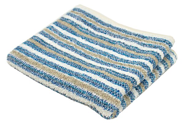 Snový svět Lněný ručník měkký modrý pruh Rozměr: 65 x 125 cm