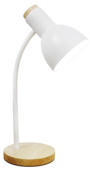 Zuma Line SM-W02-WH - Stolní lampa 1xE27/40W/230V bílá/dub