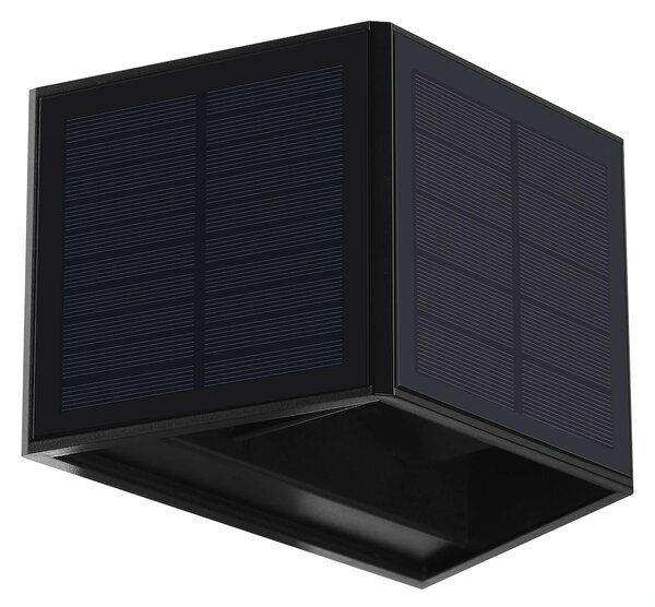 Exteriérové ​​solární nástěnné LED svítidlo Wings2, 1x LED 2w, černá
