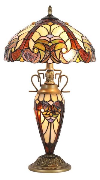 Prezent 1702 - Stolní lampa TIFFANY 2xE27/60W + 1xE14/7W/230V
