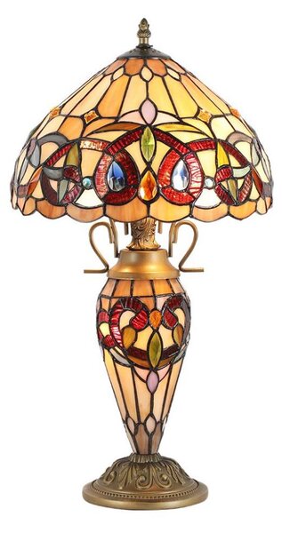 Prezent 1706 - Stolní lampa TIFFANY 2xE27/60W + 1xE14/7W/230V