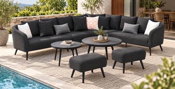 Doppler Melia LIKA-TEX® antracit - luxusní zahradní souprava - Rozbalené zboží (N603)