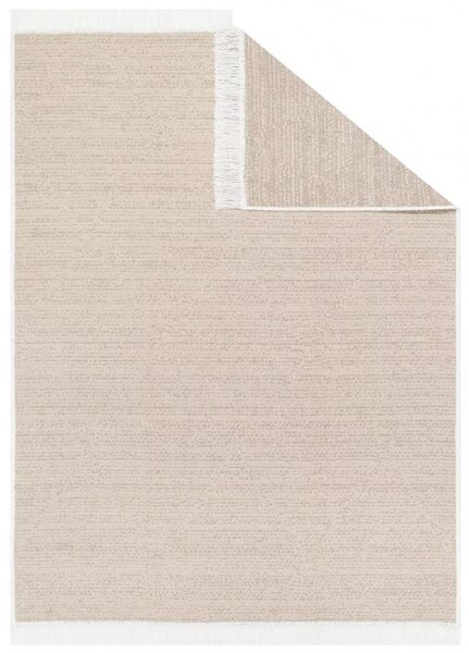 Makro Abra Kusový koberec bavlněný oboustranný AZTECA 2702 béžový s třásněmi Rozměr: 60x110 cm