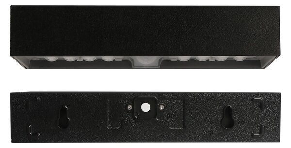 Exteriérové ​​solární nástěnné LED svítidlo Brick, 1x LED 6w, černá, pohybový senzor