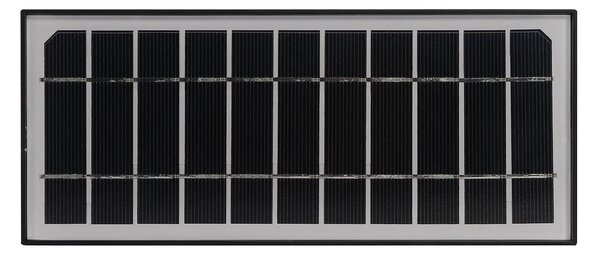 Exteriérové ​​solární nástěnné LED svítidlo Brick, 1x LED 6w, černá, pohybový senzor