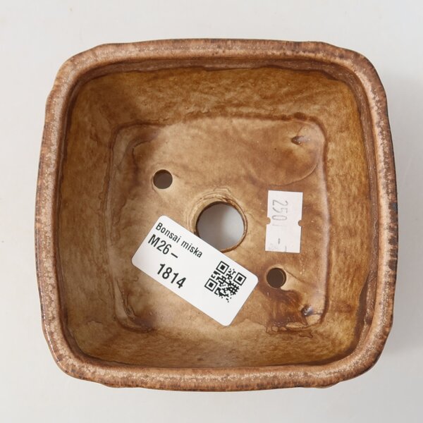 E-bonsai Keramická bonsai miska 10,5 x 10,5 x 4,5 cm růžová