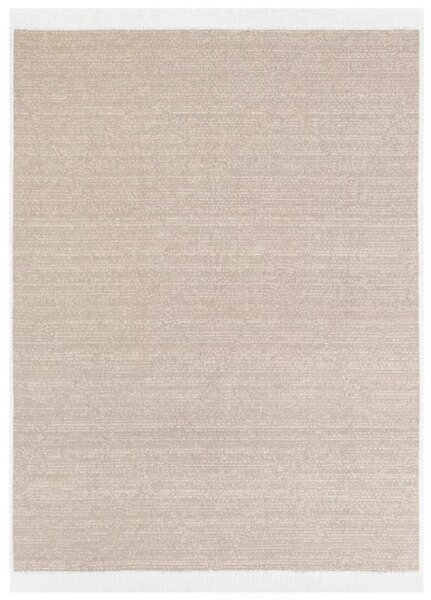 Makro Abra Kusový koberec bavlněný oboustranný AZTECA 2702 béžový s třásněmi Rozměr: 60x110 cm