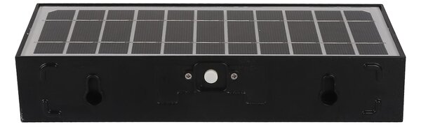 Exteriérové ​​solární nástěnné LED svítidlo Brick, 1x LED 6w, černá, pohybový senzor