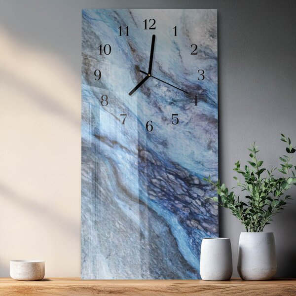 Skleněné hodiny vertikální Kámen zsppc-30x60-00181518