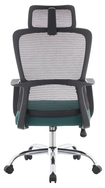 Ergonomická kancelářská židle SHIFT - černá síťovina / zelená látka / nosnost 150 kg