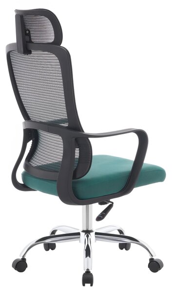 Ergonomická kancelářská židle SHIFT - černá síťovina / zelená látka / nosnost 150 kg