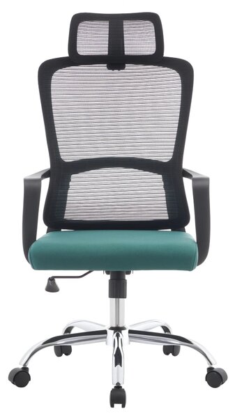 Ergonomická kancelářská židle SHIFT - černá síťovina / zelená látka / nosnost 150 kg