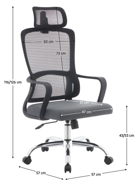 Ergonomická kancelářská židle SHIFT - černá síťovina / nosnost 150 kg
