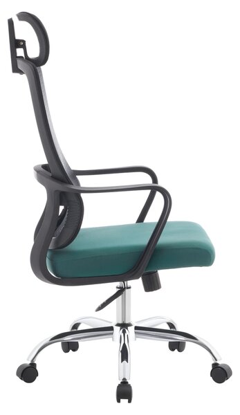 Ergonomická kancelářská židle SHIFT - černá síťovina / zelená látka / nosnost 150 kg