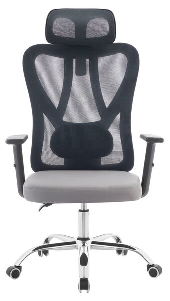 Ergonomická kancelářská židle EVOLVE - šedá síťovina / nosnost 150 kg