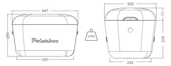 Béžový chladicí box 20 l Classic Gold – Polarbox