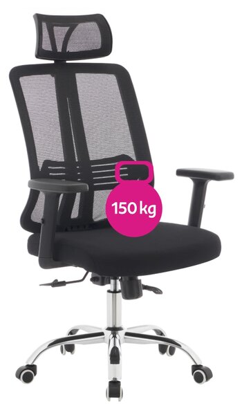 Ergonomická kancelářská židle APEX - černá síťovina / nosnost 150 kg