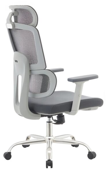 Ergonomická kancelářská židle DYNAMIC - šedá síťovina / nosnost 150 kg
