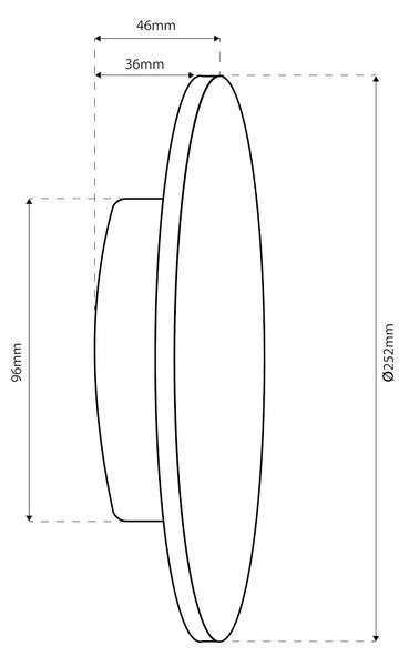 Exteriérové ​​nástěnné LED svítidlo Disk, 1x LED 18w, CCT, černá