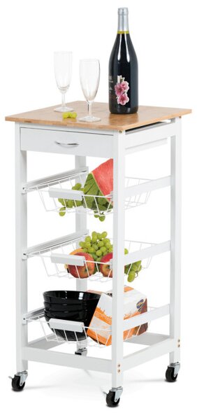 Servírovací stolek bílý DR-043