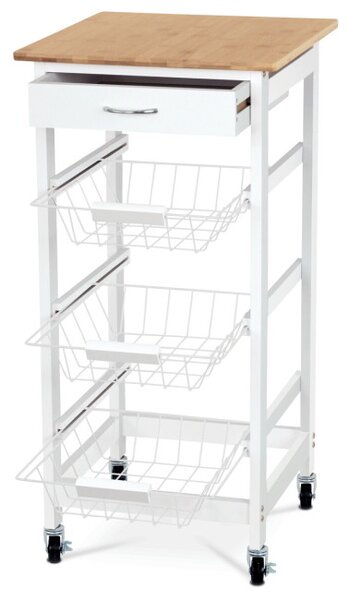 Servírovací stolek bílý DR-043